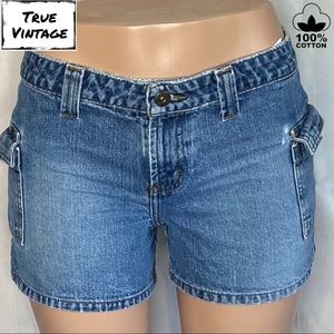 🔵 Vintage l.e.i. Cargo Jean Shorts Size 9 Waist 31” (49)